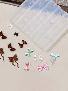 1pc 3D Butterfly Shaped Silicone Nail Mold, Self-Adhesive DIY Nail Mold, Nail Salon Accessories & Tools, Unscented Nail Decoration, Suitable For Women And Girls - White - View 3