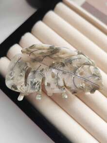 1/2pcs Acetate Leaf Design Hair Claw Clip, Elegant Versatile Fashionable Cute Shark Hair Claw For Daily Wear And Use - Leaves - View 11