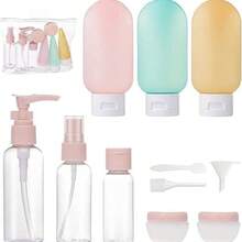 6pcs Travel Bottles Set For Gel, Shampoo, Refillable Travel Containers, Leakproof Bottles For Gel, Shampoo, Lotion, Body Wash, Hand Wash And Cosmetics, Bathroom Accessories, Room Decor - Multicolor - View 13