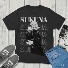 Sukuna Ryo  T-Shirt Vintage Streetwear Pm Quality Rel Featuring Your Favorite Characters! Perfect  A2 - Đen 10 - Xem 1