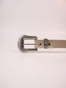 Women's Belt 2.5CM Metal Eyes Boho Gift For Summer - Beige - View 3