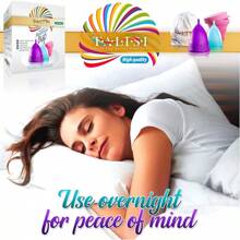 Talisi Menstrual Cups - Reusable Soft Period Cups - Menstruation Feminine Hygiene Products With Silicone Collapsible Sterilizer Case - Regular & Heavy Flow - Large, Small Size Copa Menstrual Kit