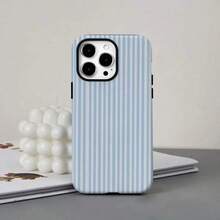 Blue And White Lines Two-In-One Film Case - Durable, Shock-Absorbing, And  Protection - For IPhone 16, 15, 14, 13, 12, 11, Plus, Pro, Max, Perfect Birthday Gift For Friends - trắng - Xem 4