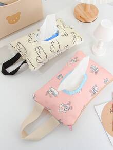 1 Stück praktische Taschentuchbox mit niedlichem Tiermuster, Schreibtischdekoration, Feuchttücher Aufbewahrungstasche, tragbare Taschentuchbox, auch zum Aufhängen, tragbare Taschentuch-Aufbewahrungstasche für Kinderwagen, Valentinstag Geschenke, Badezimmer Aufbewahrung, Büro Taschentuchaufbewahrung, Schlafzimmer Taschentuchaufbewahrung