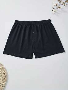 FOVTY 3-częściowe męskie bokserki wygodne oddychające bielizna modna sportowa długie spodnie bokserki w jednolitym kolorze bielizna domowa