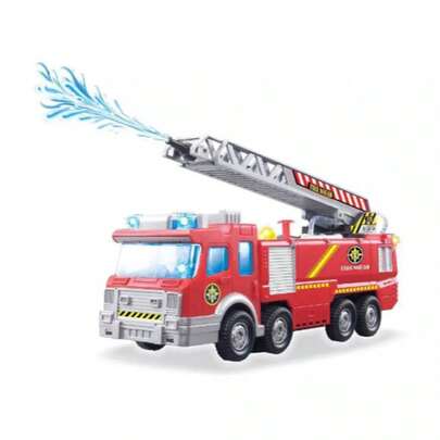 Caminhão Bombeiro Solta Água Com Som E Luz Cor Vermelho