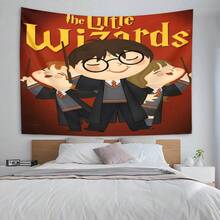 WB 1PC DC Harry Potter Little Wizard Art Tapestry, Suitable For All Seasons. Practical Decorative Background For Dormitories, Bedrooms Or Living Rooms, Ideal Birthday Gifts For Friends And Family, Halloween Home Decoration
