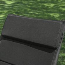 Cushion, Ergonomically Shaped, Padded Mattress Topper With Headrest For Rocking Chair, Garden, Black OGS28-P02