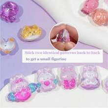 1pc 3D Fluffy Sticker - Cartoon, Reusable For Camera, Scrapbook, Planner, Journal, Laptop And Phone Case (Random)