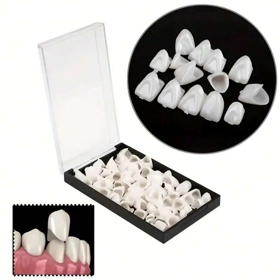 50pcs Temporary Tooth Replacement Kit, Teeth Whitening Veneers, Simple & Convenient, Suitable For All Tooth Shapes, Boost Confidence & Smile Appeal - Multicolor - View 1