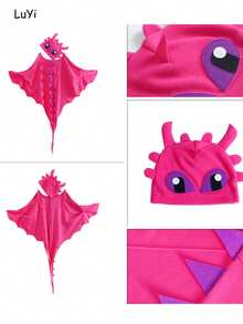 3pcs Set - Dinosaur Cape, Hat And Mask, Children's Performance Costume For Halloween, Christmas, Cosplay, Birthday Party, Role-Playing, Suitable Gift For Boys And Girls - Multicolor - View 7