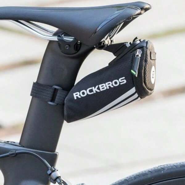ROCKBROS Bolsa de sillín para bicicleta ROCKBROS, bolsa de asiento de bicicleta, paquetes en cuña, bolsa debajo del asiento para ciclismo