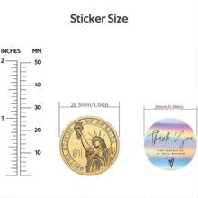 1 Roll 500PCS Thank You Stickers For Business Support DIY Decorative Sealing Labels Craft Stickers Non Transport Sensitive Items Bulk Pack For Arts Projects Gifts Packaging And More Creative Uses