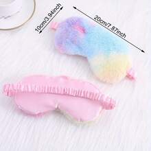 6 Stücke weiche Samt Schlafmaske, mit Hufeisen Muster, flauschig bequemer Reißverschluss, nicht elektrisches Material, geeignet für Reisen, Partys und Übernachtungen - perfekt zum Entspannen und Schlafen zuhause oder unterwegs