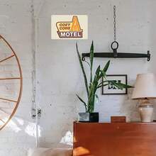 2D Flat, 1pc Vintage Cozy Cone Motel Metal Wall Art Sign - Retro Iron Plaque With Retro Car Design, Waterproof & Dustproof, Home, Bar, Cafe, Garage Decor, Wall Decor, Room Decor, 2D Flat - 彩色 - 查看 4