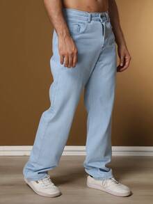 Barão Balão Men's Jeans, Wide Leg Model - Light Wash - View 5