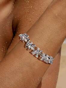 1pc 925 Sterling Silver A-Z 26 Letter Beaded Pendant, Suitable For Women Bracelet, Bangle DIY Jewelry Making, Anniversary Gift, Elegant Women Jewelry - Vine Diamond Letters - View 3