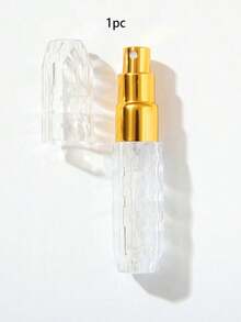 1 pieza Botella de perfume de vidrio de alta gama de 5ml con atomizador recargable, botella de subpaquete con bomba de pulverización, botella de perfume de bolsillo pequeña, estuche con bomba de aroma, contenedor de perfume portátil vacío para viajes, sala de estar, hogar, dormitorio, baño, decoración de la casa, viajes, bodas, fiestas de cumpleaños, regalos para hombres, mamá, papá, amigos, Año Nuevo, accesorios, regalos divertidos, herramientas de viaje portátiles, accesorios de viaje, artículos para exteriores de viaje