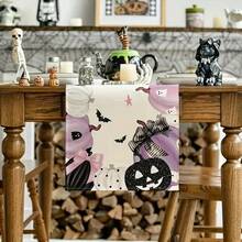 1 cái, Trang trí nhà cửa, Cờ bàn vải lanh in họa tiết lá phong bí ngô ma Halloween, Khăn trải bàn, Thích hợp cho bàn ăn, Trang trí mùa thu, Cờ bàn phong cách hiện đại có thể giặt được, Chống nhiệt, Chống ố, Trang trí phòng, Thảm trải bàn, Thảm trải bàn bếp, Trang trí tiệc tùng, Trang trí nhà cửa, Quà tặng Halloween lý tưởng - Nhiều màu - Xem 25
