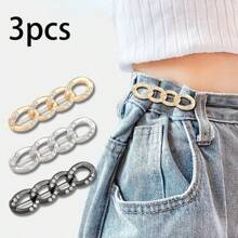 1/2/3/4/6件可拆卸合金链腰带胸针，女士腰部塑形器 - 彩色 - 查看 37