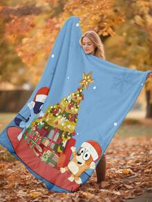 Chăn flannel Giáng sinh Bluey - Hoàn hảo để trang trí phòng, siêu mềm mại và nhẹ, họa tiết cây thông Noel đầy màu sắc, hình hoạt hình, tuyệt vời để sử dụng trong nhà, hàng ngày hoặc làm quà sinh nhật cho bạn bè/gia đình. Ấm áp và dễ chịu, mềm mại và dễ giặt, kiểu dáng đáng yêu, thiết kế viền xanh, họa tiết chủ đề hoạt hình. Lưu ý: Kích thước là 28*39 inch - Rất nhỏ. - Nhiều màu - Xem 13