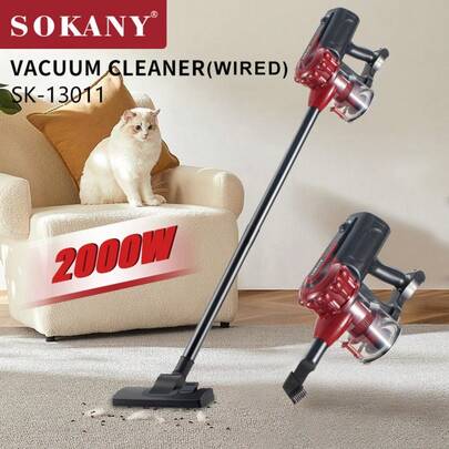  1pc SOKANY Corded Vacuum Cleaner, Detachable, Multi-Layer Filtration, Lightweight Floor Brush, 5M Cord, 1000W, Replaceable Brush Head, Easy Operation, Visible Window, Suitable As Gift For Holidays