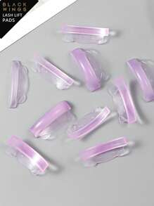 BLACKWINGS Self-Adhesive Skin Bear-Shaped 5pairs/Pack Translucent Purple Eyelash Perm Pad 5pairs/Pack Keratin Lash Curling Silicon Mold Eyelash Curler, Eyelash Lifting Tool, Makeup Beauty Tool, Reusable Lash Enhancing Pad - Baby Blue - View 10