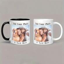 Taza de café personalizada de 11 onzas - Taza de cerámica personalizada con imagen, texto y nombre personalizados - Regalo perfecto para novio, novia, mejor amigo - Celebración cálida de Acción de Gracias, Navidad, aniversarios, Día de San Valentín, Día de la Madre, cumpleaños, Día del Niño, Día del Padre, graduación, bodas, inauguración de la casa, comedor, sala de estar, dormitorio, oficina, salón de té, hogar, escuela, renovación del hogar