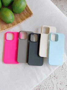 5pcs纯色基础简约时尚个性化设计苹果手机壳