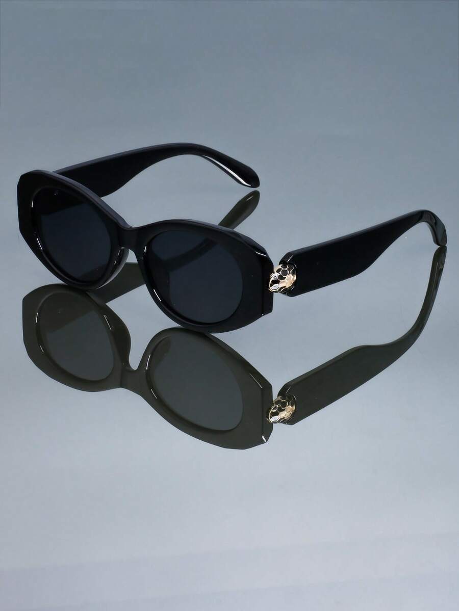 新款复古个性方形高档时尚眼镜女男简约百搭潮流朋克节日派对街拍走秀时尚眼镜 - 彩色 - 查看 1