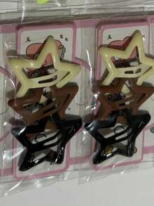 Kit 15/30/60 Units Star-Colored Side Bangs With A Small, Cute Clip - 棕色 - 查看 3