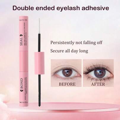 One Set Of Double Headed Segmented Eyelash Adhesive Is An Essential Tool For Applying Fake Eyelashes. Lash Glue Cluster Eyelash Glue  Lash Glue ,It Dries Quickly, Is Gentle And Non Irritating, And Holds The Makeup In Place. It Is Easy To Remove And Firm ﻿ ﻿