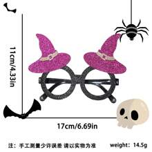 1pc Halloween Party Costume Makeup Funny Glasses, Demon Ghost Festival Atmosphere Glasses Frame
