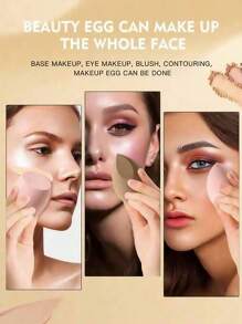 6pcs Makeup Sponge, Random Shape, Suitable For All Skin Types, Latex-Free Multi-Purpose Makeup Sponge For Liquids, Creams And Powders, No Stripes, Smooth Make-Up Applications, Simple And Beautiful, Easy To Carry.