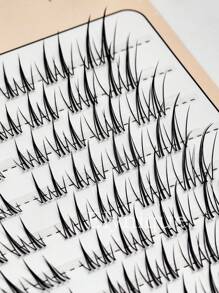 Elynique 10 Rows Pcs C Curl Fox Eye Effect Winged False Eyelashes ,Individual Lashes 3D Natural Effect, Easy To Apply To The Eyes, Reusable, Instantly Enlarged, Segmented Design For Various DIY Options Lash Clusters,Eye Lash Clusters,Individual Eyelashes,Lashes,Fake Lashes