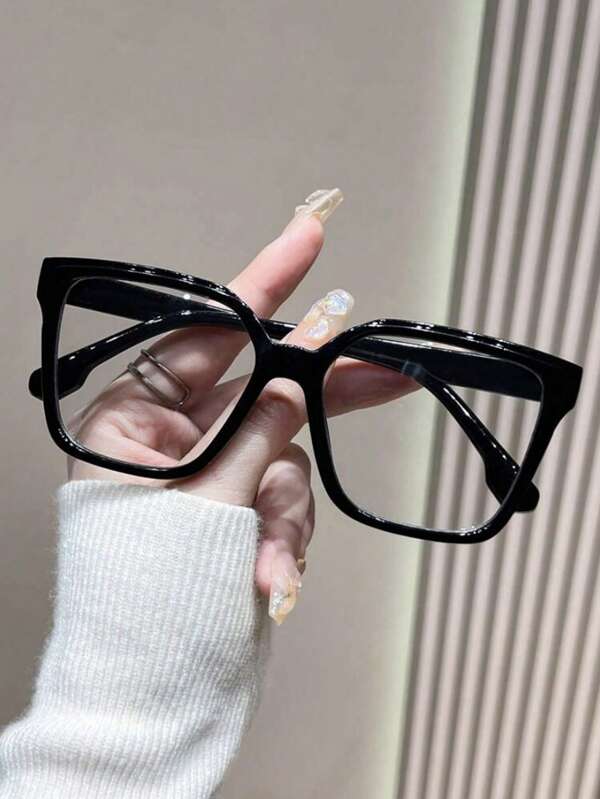 MEIRONG 1pc Square Y2K Party Cute Everyday Unisex Clear Lens Glasses