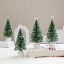 1pc/3pcs Luminous Christmas Tree Mini Desktop Ornaments Xmas Home Decoration New Year Christmas Party Gifts Supplies Random Color - Multicolor - View 3