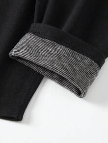 2pcs Men's Fashion Autumn Thermal Underwear Set, Warm Cotton Knit Base Layer For Autumn/Winter