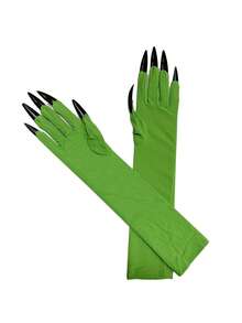 1 Pair Halloween Long Fingernail Demon Hand Gloves, Role Play Props, Arm Sleeves To Highlight Personalized, Suitable For Halloween Cosplay, Party Costumes Autumn Fall Winter Fall Arm Warmers - Multicolor - View 5