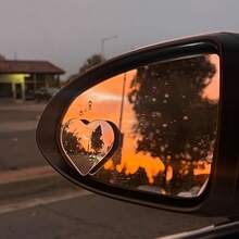 2Pcs Heart-Shaped Car Rearview Mirror, Borderless Small Round Mirror, Reversing HD Love Wide Field Of View Rearview Auxiliary Mirror - 5*5.5cm2個 - 查看 7