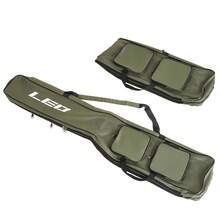 Waterproof Oxford Fishing Rod Bag - Large Capacity, Portable & Foldable With Zipper Closure For Outdoor Gear Storage - Army Green - View 4