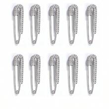 4 件/10 件，尺寸为 5.8*1.4 厘米（2.28*0.551 英寸），女士水钻胸针金银色安全别针胸针翻领别针徽章毛衣裙服装装饰帽子配饰，适合各种搭配 - 彩色 - 查看 15