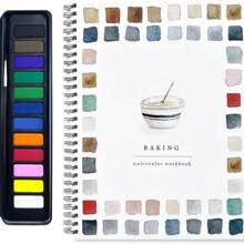 Watercolor Workbook, Lex Watercolor Workbook, Beginner-Friendly Birds Watercolor Workbooks, 12 Colors Watercolor Paint Set With Paint Brush,Mother's Day,Mom's Gift,Back To School,School Supplies