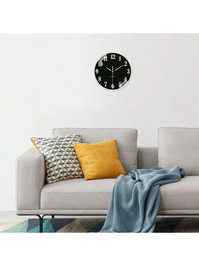 PC Glow In The Dark Wand Clock, Creative Silent Living Room Bedroom, Home Kitchen, Office Easter Friend "10" 12 "(No Battery) (Needs To Absorb Enough Verlichting Energy Shine) view 6