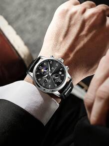 LIGE LG8953 Men's Fashion Versatile Business Quartz Watch