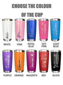 Personalized Tumbler With Lid, Customized Coffee Travel Mug,Custom Photo And Text,Customized Coffee Travel Mug, Double Wall Vacuum Stainless Steel Insulation, Multi-Coloed Printed Personalized Cups Birthday Gifts, Personalized Mother's Day Gifts, Custom Anniversary Gift, Custom, Personalized, Unique,