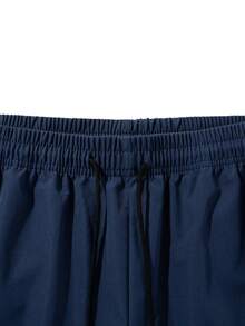 Men's Autumn & Winter Outdoor Workwear Straight-Leg Pants: Large Zippered Pockets, Elastic Drawstring Waist, Slant Pockets-Perfect For Trekking, Fishing, Camping, Climbing, Sports, Fitness, Running And Casual Wear. - Navy Blue - View 8