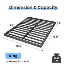 MAF Box Spring -2 Inch Low Profile Mattress Foundation No Noise Heavy Duty Metal Basics Bed Base With Clean Fabric Cover, Easy Assembly - 2 inch - Xem 8