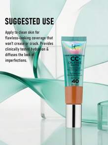 IT Cosmetics CC+ 哑光霜 SPF 40，32毫升/1.08盎司 | 全效遮瑕，无油配方，哑光妆效，SPF 40 | 轻盈质地，可叠加涂抹，均匀肤色，遮盖瑕疵 - 富有的 - 查看 4