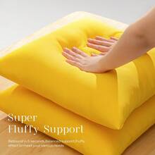 Phantoscope Colorful Waterproof Outdoor Pillow Inserts - All-Weather Throw Pillows For Patio, Camping, Tent & Couch (No Cover Needed, Decorative Cushion Stuffer) - 黃色 - 查看 2